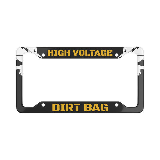 High Voltage License Plate Frame